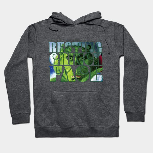 Resting Grinch Face Hoodie by LahayCreative2017